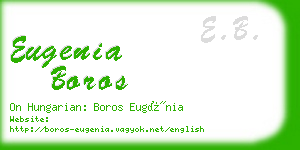 eugenia boros business card